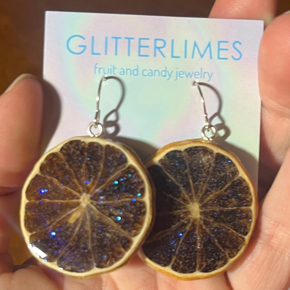 Glitter Limes Earrings - Picture 7 of 9